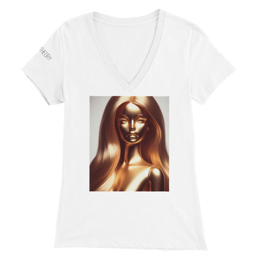 24k Expectations  (Premium Womens V-Neck T-shirt - shipping included)