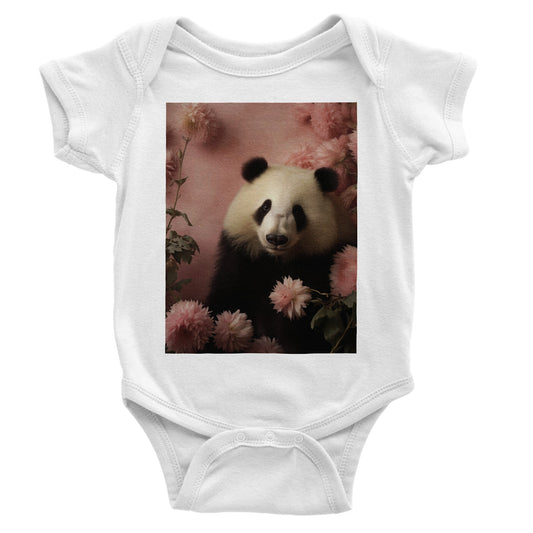 Dahlia Panda  (Classic Baby Short Sleeve Bodysuit - shipping included)