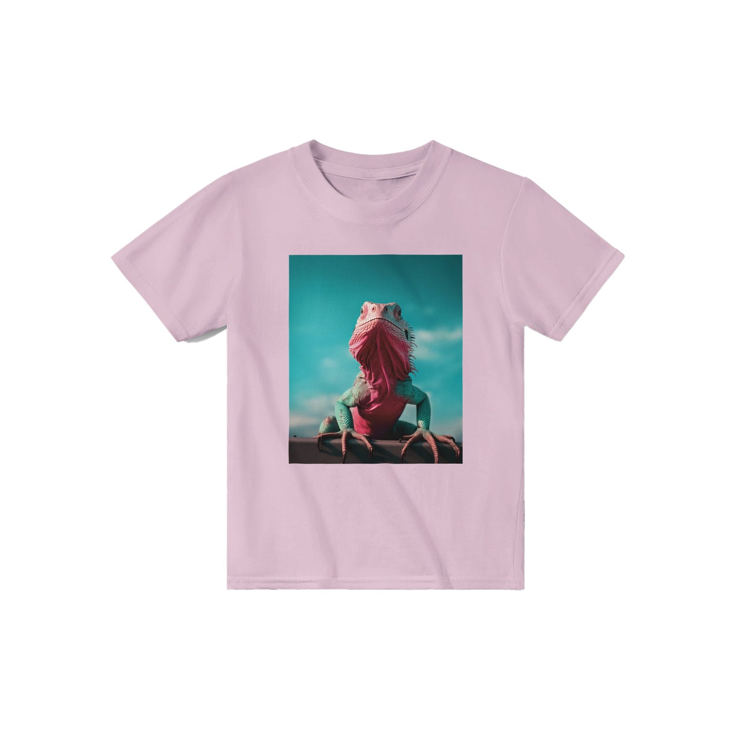 Iguana rosa (camiseta clásica con cuello redondo para niños - envío incluido)