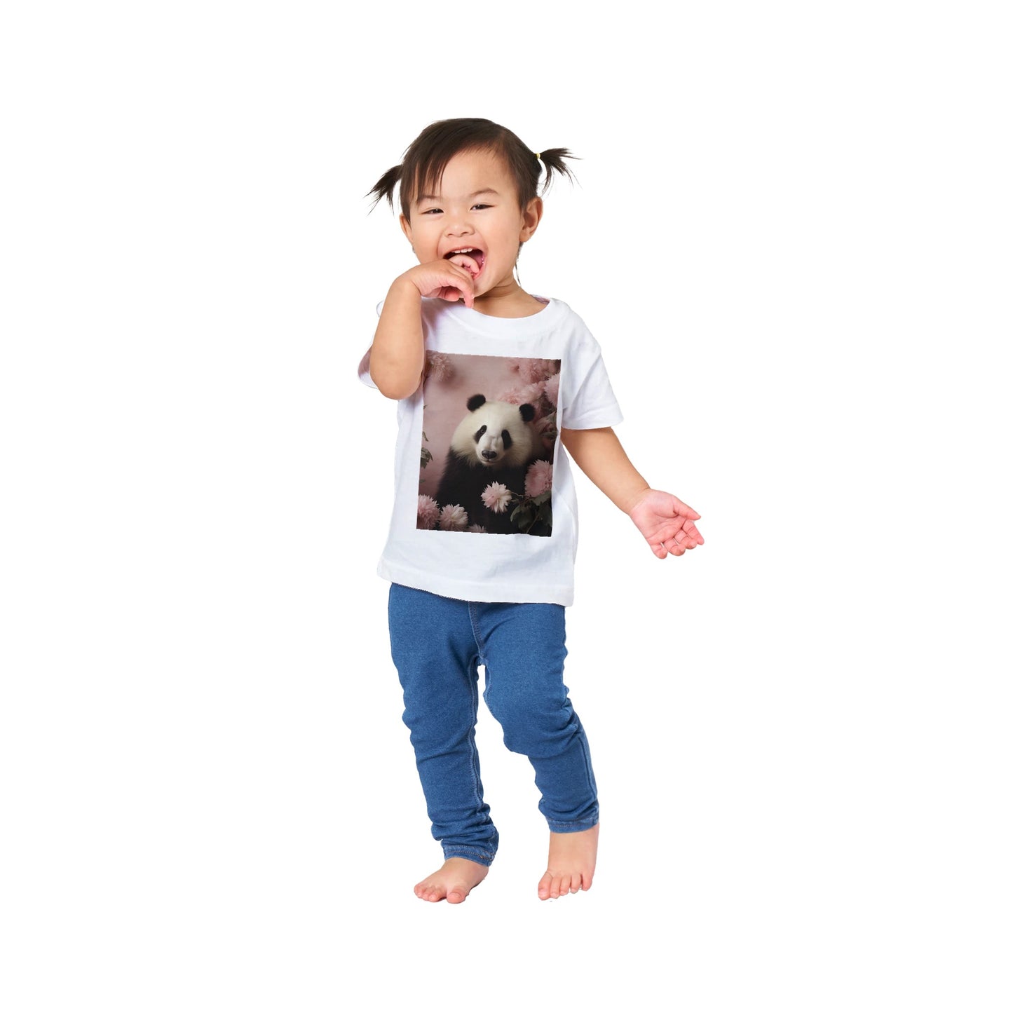 Dahlia Panda (T-shirt classique à col rond pour bébé - frais de port inclus)