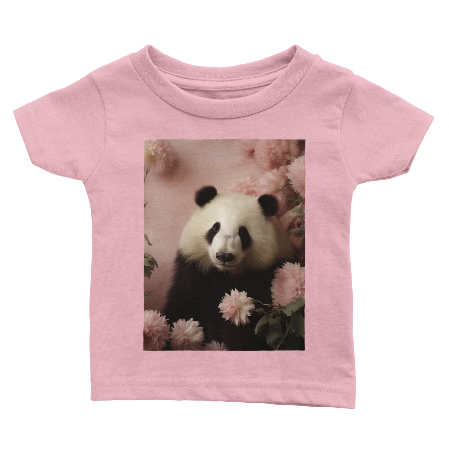 Dahlia Panda (T-shirt classique à col rond pour bébé - frais de port inclus)