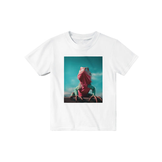 Pink Iguana  (Classic Kids Crewneck T-shirt - shipping included)