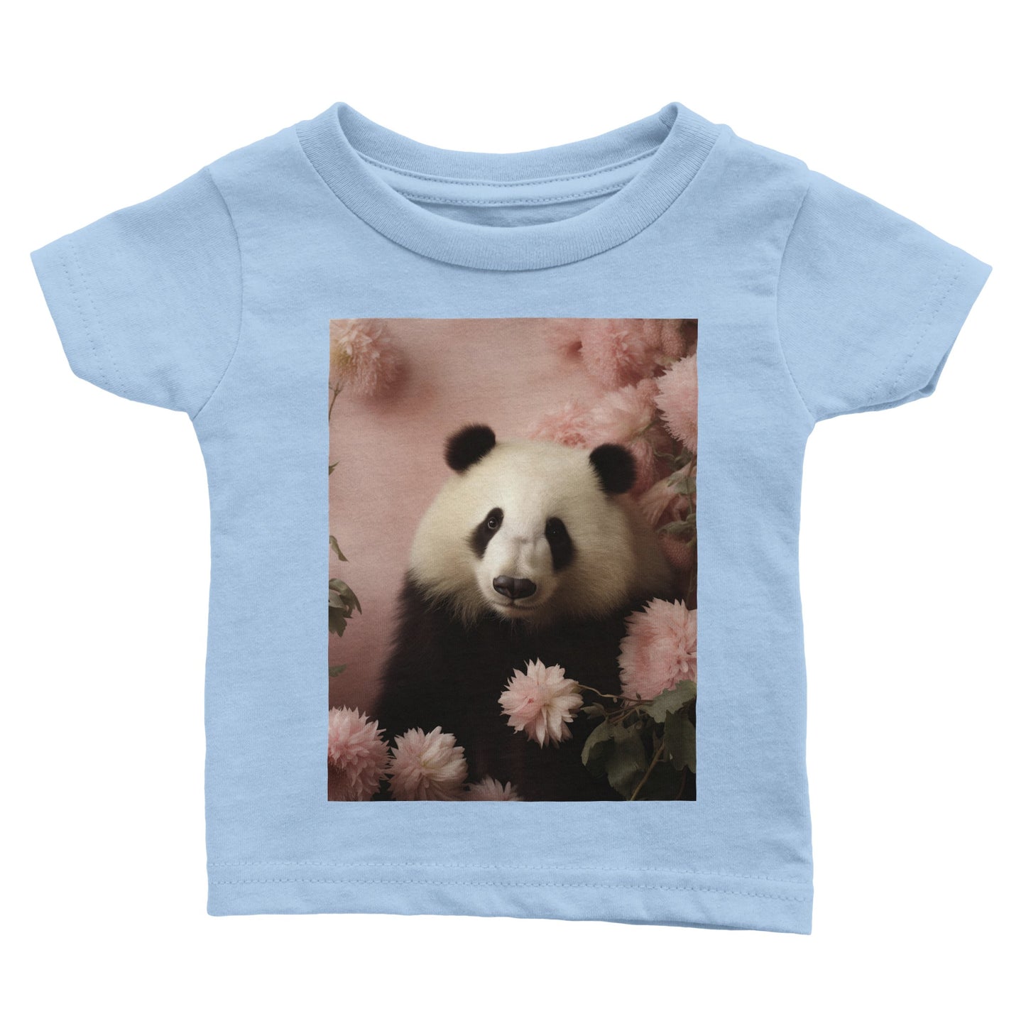 Dahlia Panda (T-shirt classique à col rond pour bébé - frais de port inclus)