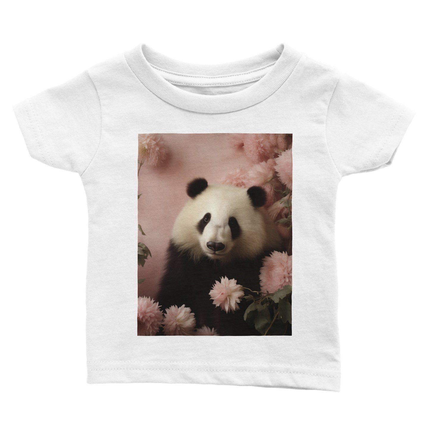 Dahlia Panda (T-shirt classique à col rond pour bébé - frais de port inclus)